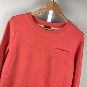 Talbots‎ Pocket Sweatshirt Womens L Tomato Red Long Sleeve Pullover Basics